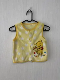 Disney Babyベイビープー 星柄 フリーススリーパー　黄色