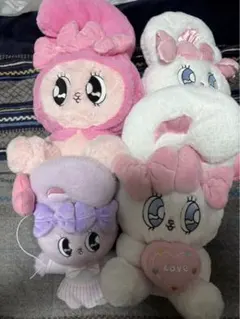 ケアベア ぬいぐるみバニティポーチ 寝そべりBIGぬいぐるみ フェイス