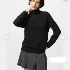 UNIQLO　ヒートテックフリースタートルネックT　М　ブラック