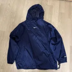 90's NIKE ナイキ 銀タグ　スウォッシュ刺繍　プルオーバーパーカー