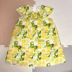 BeBe ワンピース 90cm イエロー グリーンのサムネイル