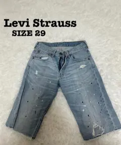 【ダメージ加工】リーバイス LeviStrauss ハーフパンツ 29[455]