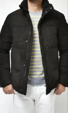 PLEIN シェルゴートレザーHisense down jacket - メルカリ