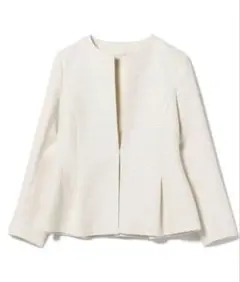 ツイード ノーカラージャケット