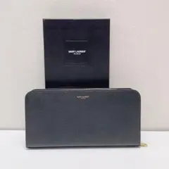 SAINT LAURENT ブラックレザー 長財布ad