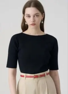 NOWNS Seine Pleats tops ブラック 半袖カットソー - メルカリ