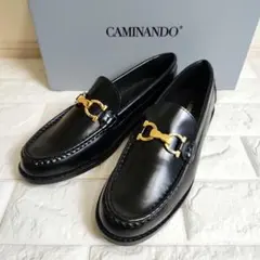 【未使用級】CAMINANDO ビットローファー ブラックのサムネイル