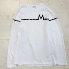 モンクレール ロンT カットソー M ホワイト ワッペン ロゴ