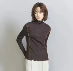 メローステッチタートルネックカットソー　BEAUTY＆YOUTH