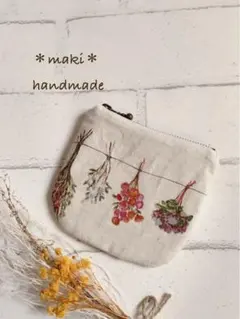 みぃこ様専用☆  ナチュラルミニポーチ＊ハンドメイド＊ スワッグ柄