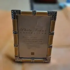 バンブー風ストーン装飾フォトフレーム 3.5x5