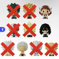 ヒロアカ ちょこのっこ 一番くじ3個セット お茶子 相澤 afo