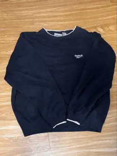 90s Reebok スウェット ネイビー 刺繍ロゴ