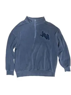 Java ハーフジップ スウェット トレーナー グレー Lサイズ 古着