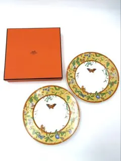 エルメス 新品 箱紙袋付き プレート 2枚セット パシフォリア お皿