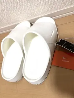 Nike Calm Slide ホワイト サンダル メンズ8 （26㎝)