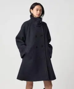 ＜EMMEL REFINES＞EM Aライン ミディアム コート　NAVYのサムネイル