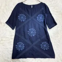 Ray BEAMS 刺繍 エンブロイダリー チュニック ブラウス 半袖のサムネイル