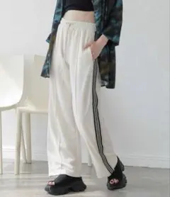 JEANASIS ラインジャージパンツ オフホワイト F