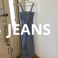 JEANS♡ライトブルー ボタン付きサロペット