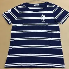 U.S. POLO ASSN. ボーダー 半袖Tシャツ ネイビーのサムネイル