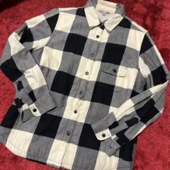 背中が暖か⭐️チェック柄長袖シャツ