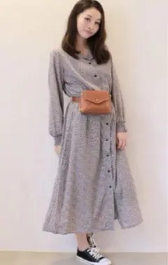 レイカズン 花柄長袖ワンピース