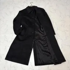 カシミヤ100 ロングステンカラーコート L ダークグレー ベルタボーノ