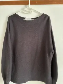 OPAQUE.CLIP ラメガーターボートネックニット【洗濯機洗い可】