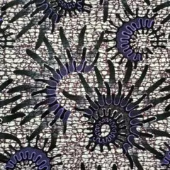 アフリカンプリント 1ヤード　パープル アフリカ布 ファブリック 綿 214