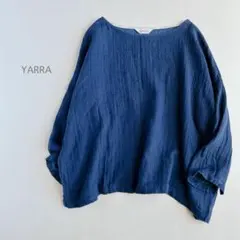 ヤンマ産業 YAMMA リネンブラウス 半袖 パフスリーブ 前後2ウェイ 