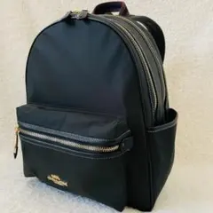 【未使用】COACH リュック 黒 コーチ ビジネスリュック 2層 軽量