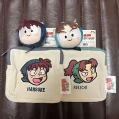 忍たま乱太郎 フェイスバッジ スクエアポーチ 土井半助 山田利吉 4点セット