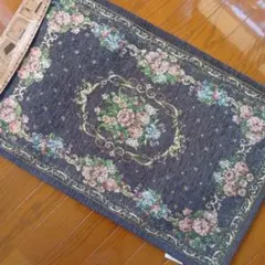 手刺繍　未使用ニードルポイント/プチポアン/プチポワンフラワー　クッションカバー 手刺繍 未使用ニードルポイント/プチポアン/プチポワンフラワー