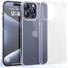 iPhone 15 Pro用耐衝撃ケース 米軍MIL規格 クリア 216K412