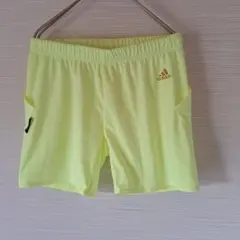 美品アディダステニスショートパンツ/イエロー/Lサイズ