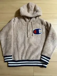 Champion フリースパーカー S ベージュ