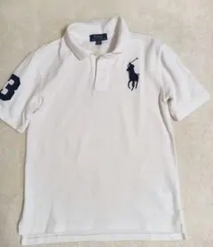 美品　POLORalphLauren　ビッグポニー　ポロシャツ　白
