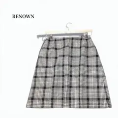 レナウン♢膝丈スカート チェック シンプル カジュアル 総柄 大人フェミニンのサムネイル