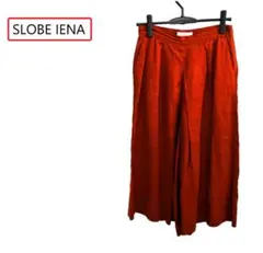 SLOBE IENAリネン ワイドパンツ 赤