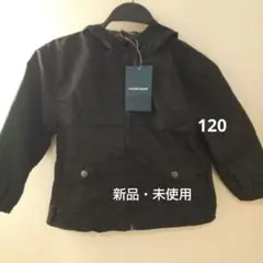 新品・未使用 黒 フード付きジャケット 120