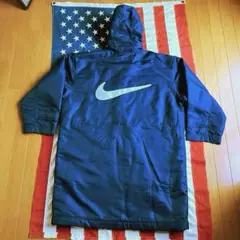 NIKE 90s ビンテージ 銀タグ ビッグスウォッシュ ベンチコートLネイビー