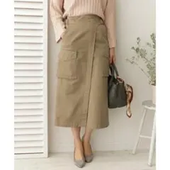 人気完売【アーバンリサーチ ドアーズ】ミリタリーグルカ巻きスカート ベージュ38