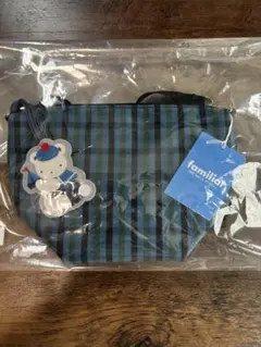 【新品】familiar ファミリア　ポシェット　ショルダー　青チェック