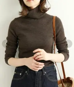 タートルネック グレー