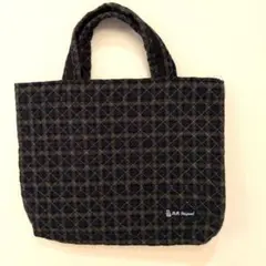 ハンドメイド　レッスンバッグ　キルティング　通園バッグ　絵本バッグ　チェック