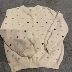 H&M ドット柄ニットセーター
