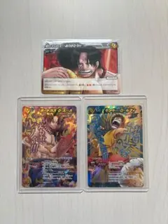 貴重】 ミラバト ルフィ エース ワンピース ミラクルバトルカードダス