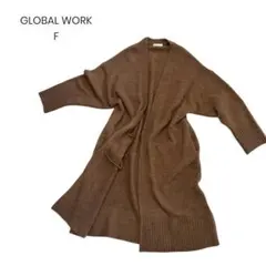 【GLOBAL WORK】ロングカーディガン ゆったり シンプル 1108