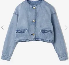 THIRD MAGAZINEノーカラーデニムジャケット☆chaosIENA